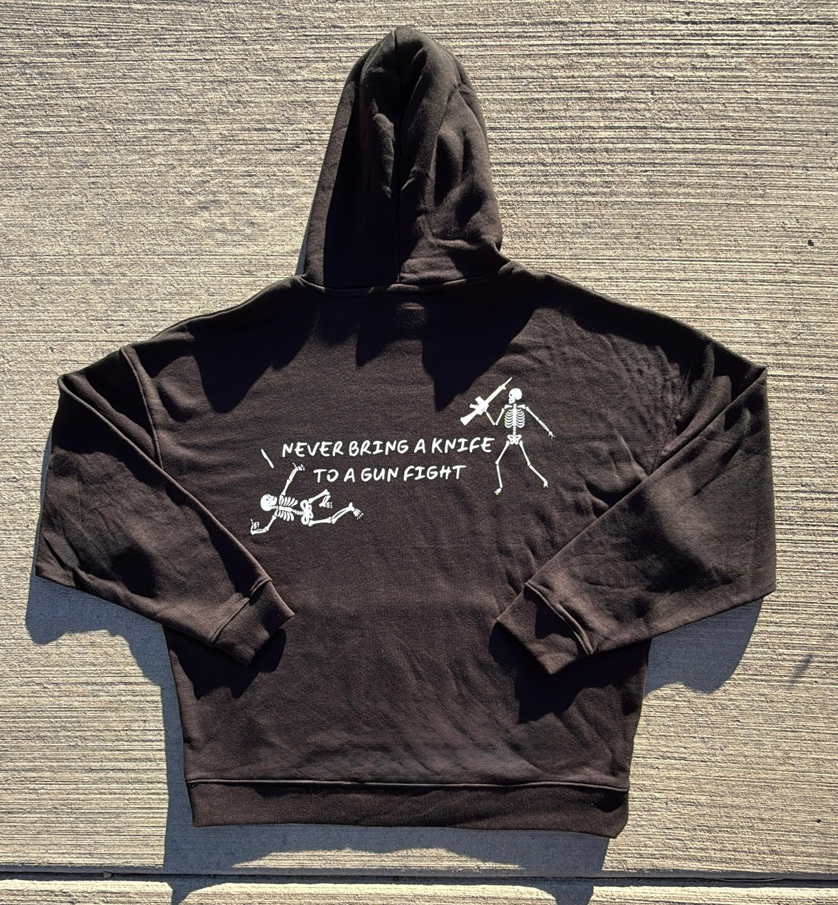 Never Bring A Knife To A Gun Fight Oversized Hoodie